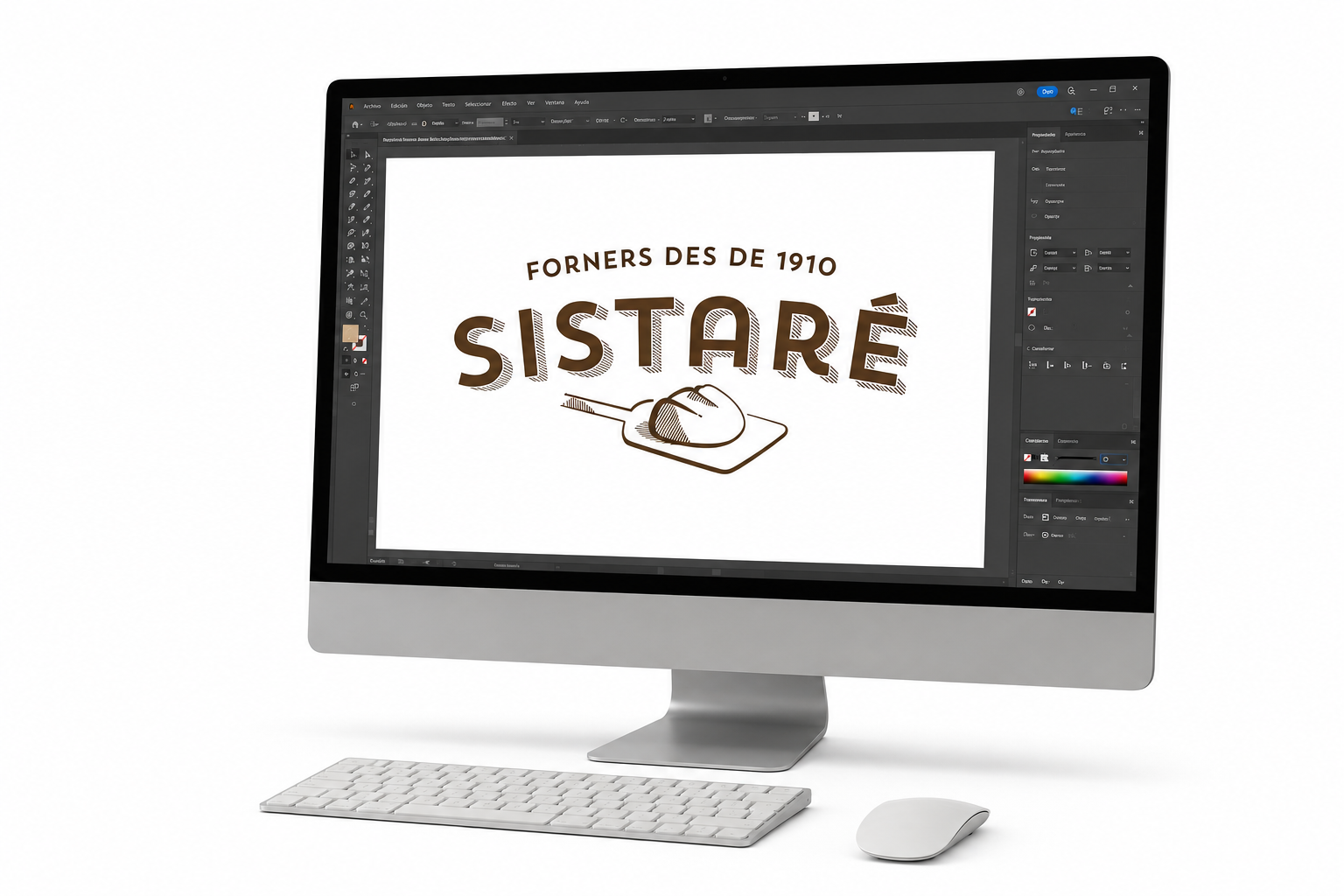 Disseny gràfic i branding — disseny del logotip Sistaré a Illustrator